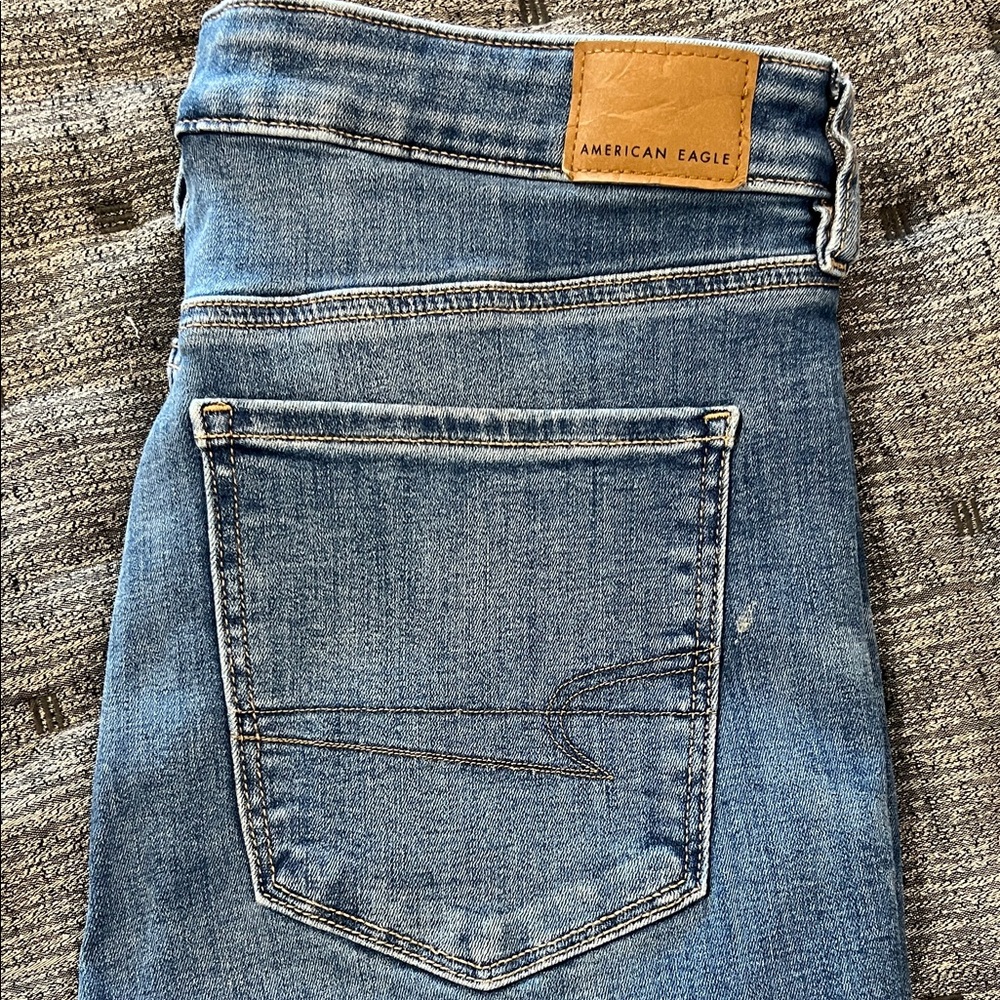 American Eagle Outfitters Light Blue High Rise Flare Leg Jeans